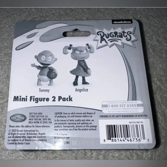 NICKELODEON RUGRATS MINI FIGURE 2 PACK TOMMY & ANGELICA **NEW** - Picture 2 of 2